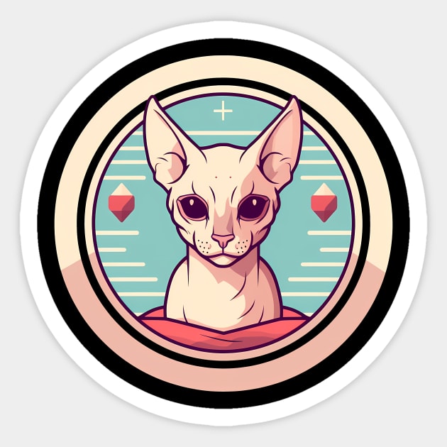 Sphynx Cat Xmas Ornament, Love Cats Sticker by logiamerch